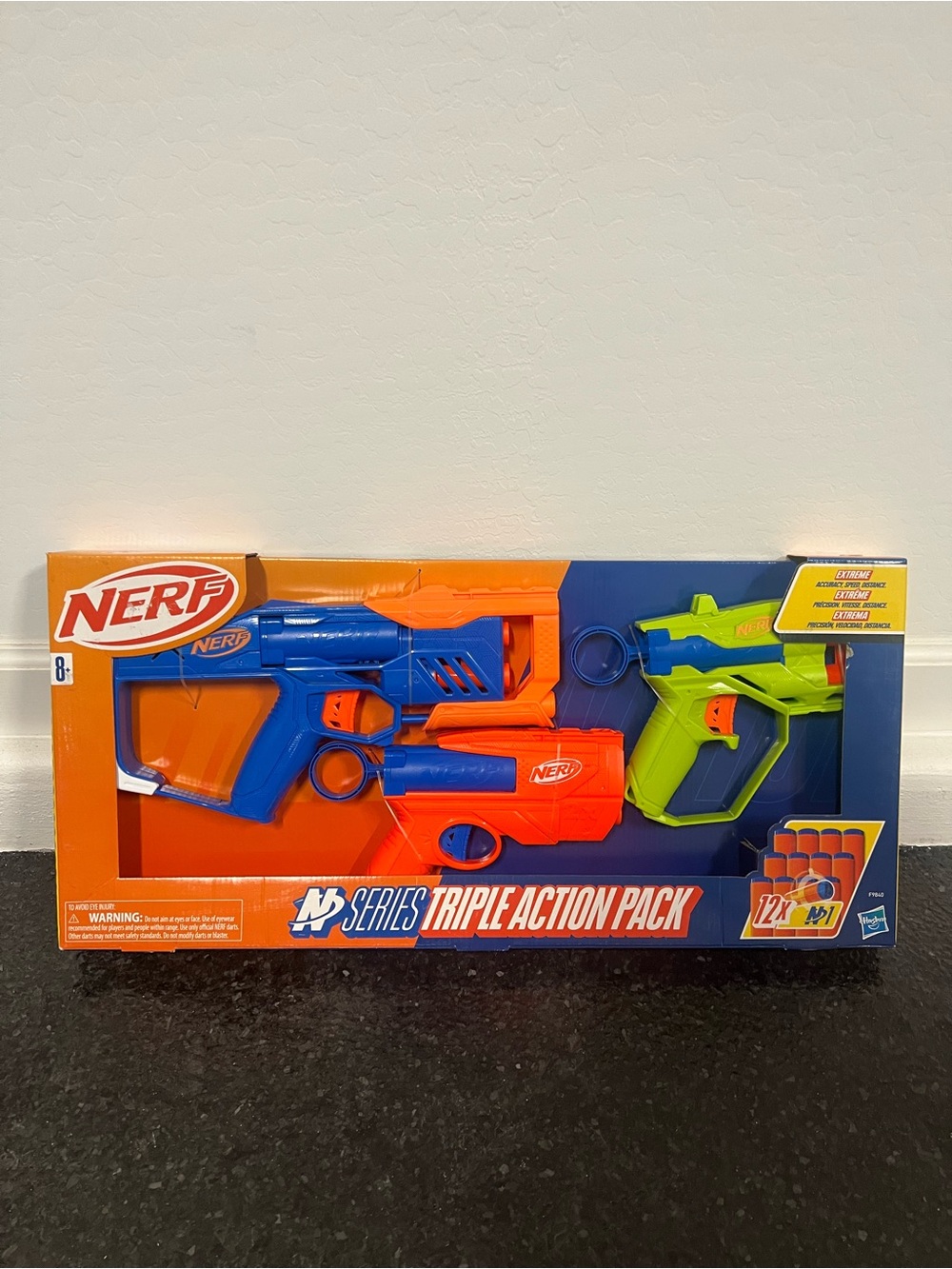 Nerf N Series Triple Action Pack featuring three blasters NIB $20